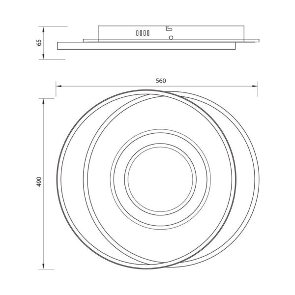 ΠΛΑΦΩΝΙΕΡΑ ΕΝΑΛΑΓΗΣ ΧΡΩΜΑΤΩΝ LED 88W DIM 230V IP20 TILDA 5175 - Image 3